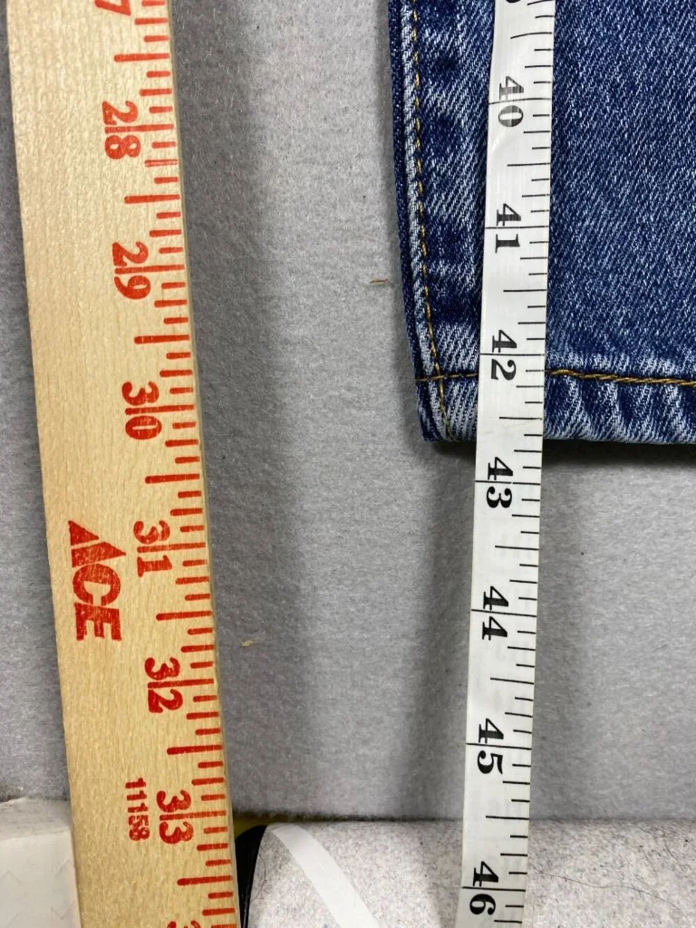 Levis 517 Bootcut Blue Denim Jeans W33 L32 100% Cotton Mens Pants